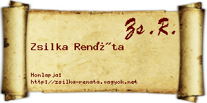 Zsilka Renáta névjegykártya