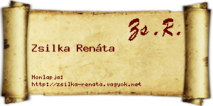 Zsilka Renáta névjegykártya